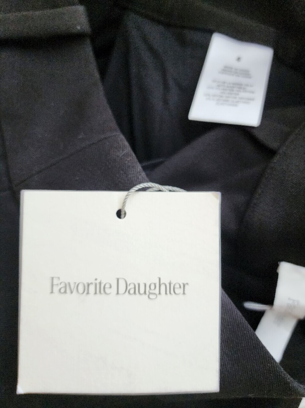FAVORITE DAUGTHER  BLACK TROUSERS NWT FRONT PLEARS STRAIGHT LEG WOMENS SIZE 4 - Picture 15 of 16